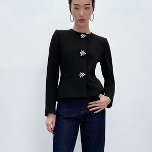 ZARA NWT JEWEL BUTTON BLAZER